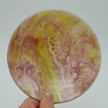 'Thrift' - Pink, green and white kiln formed glass bowl - 16cm