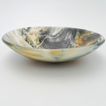 'Zulu Dawn' - 16cm Amber, black & white bowl