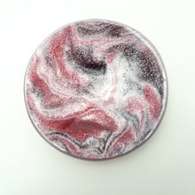 'Eros' - Pink, violet & white kiln formed glass bowl - 11cm