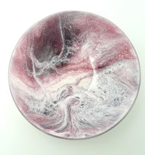 'Eros' - Pink, violet & white kiln formed glass bowl - 23cm